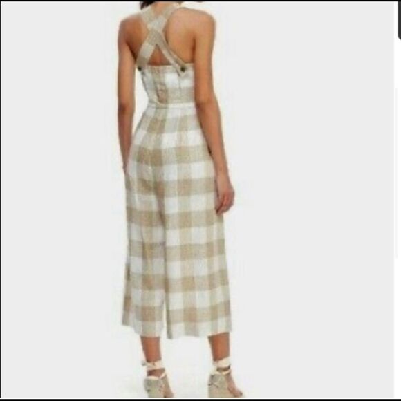 NEW GAL MEETS GLAM BAILEY GHINGHAM JUMPSUIT SIZE 6 - Picture 4 of 10